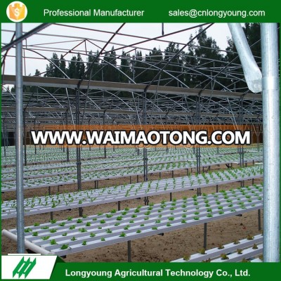 Agricultural single tunnel hydroponic growing systems greenhouse